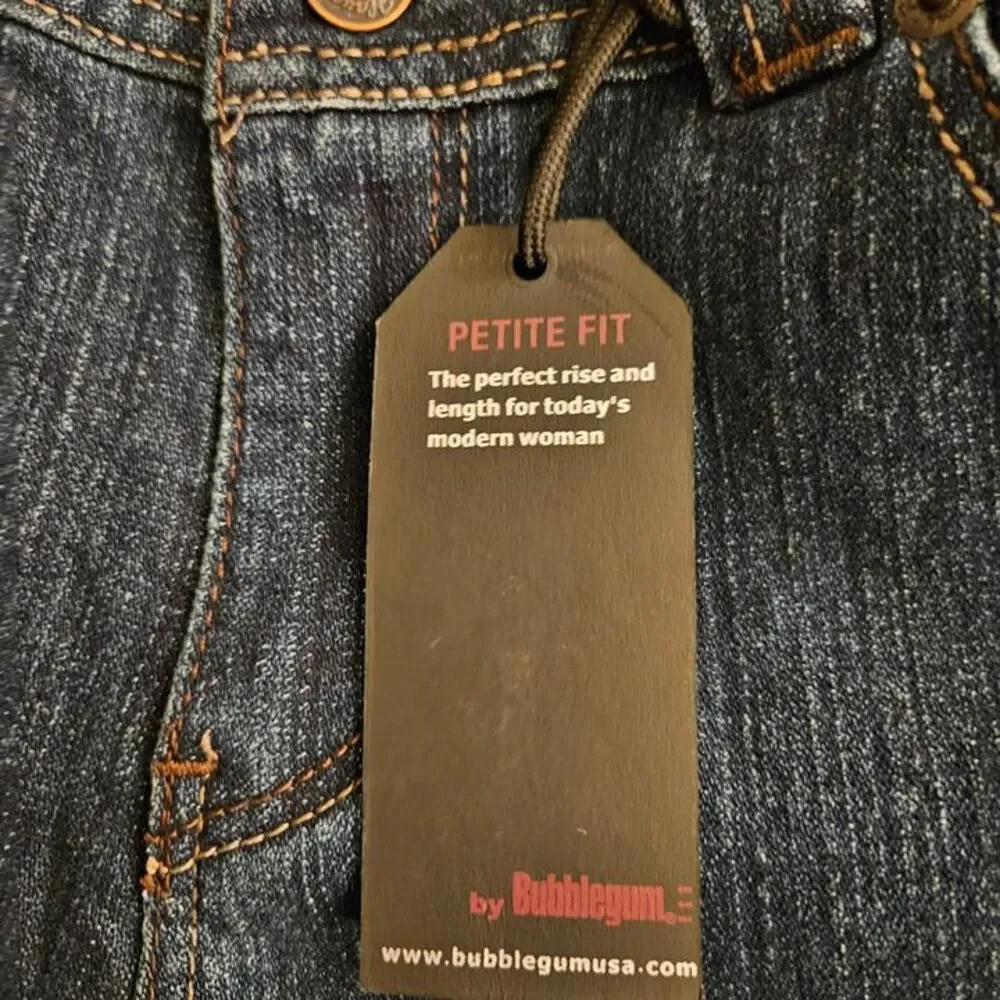 Y2K Flavour Bubblegum 10P Jeans 10S Petite Short 10 P Regular Stretch Flare NEW - Picture 2 of 9